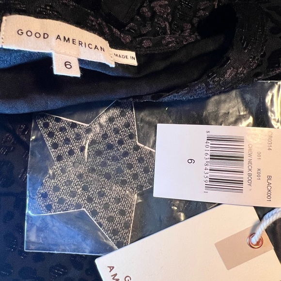 Good American The Wilder One Black Leopard Print long Sleeve Bodysuit - Picture 4 of 10